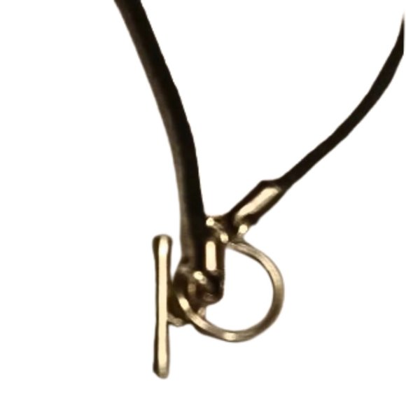 Longhorn Steel And Leather Necklace - Picture 3 of 5